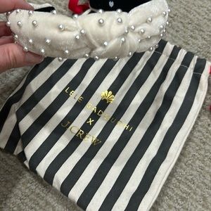 Lele Sadough x J.Crew headband. Ivory with pearl.